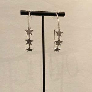 Star silver earrings